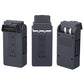 OBD2 16-pin splitter with switch, three views showing OBD connector ends