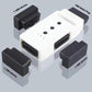 OBD2 16-pin splitter with switch, white housing and black connector caps