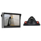 5-inch car display monitor with black reversing camera and red status lights