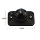 Black reversing camera housing with wide lens and two side mounting points