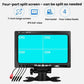 7-inch car monitor showing four-split screen with TFT display and stand