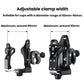 Adjustable-width bike bottle cage clamp for different cup sizes