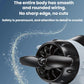 Close-up of black and white airplane dashboard ornament with rotating nose fan