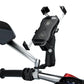 Bicycle and motorcycle phone mount with black cradle and adjustable side arms