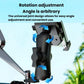 Adjustable rotation phone holder with multi-angle joint and clamp cradle