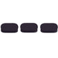 Purple silicone hole plug for passenger-side opening, oval with ribbed top texture