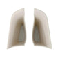 Beige car door armrest storage box insert set, two pieces with textured icon panel