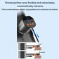 Car charger adapter with retractable flat cable and black top control panel