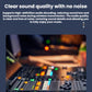 Bluetooth audio adapter feature graphic with blurred audio mixing console