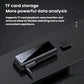 Black Bluetooth audio adapter with TF card slot and 3.5mm AUX connector