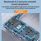 Bluetooth 5.3 circuit board module with blue microchip and components