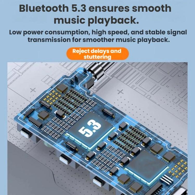 Bluetooth 5.3 circuit board module with blue microchip and components