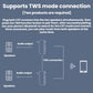 TWS mode connection diagram with two receivers and phone audio output