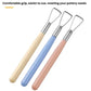 Set of three clay sculpting tools with metal loop tips and pastel beige, peach, and blue grips