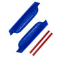 Car rear camera rain shield, 2-piece set, blue curved covers with adhesive strips