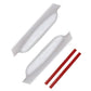 Car rear camera rain shield, 2-piece set, white curved covers with adhesive strips