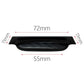 Black rear camera rain shield set, 72mm x 55mm cover