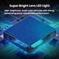 Waterproof LED strobe light module with blue glowing rectangular lens