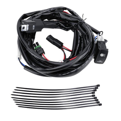 Black cooling fan waterproof wiring harness with connectors and switch module
