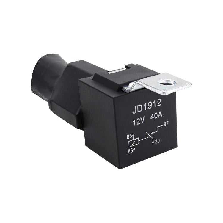 Black rectangular 12V fan override relay switch with mounting bracket