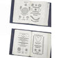 Open embroidery stitch book pages with outline stitch diagrams and hearts