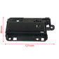 Black car glove box latch handle with mounting brackets and recessed latch