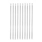 Set of long quilt sewing needles, silver-tone, straight shanks
