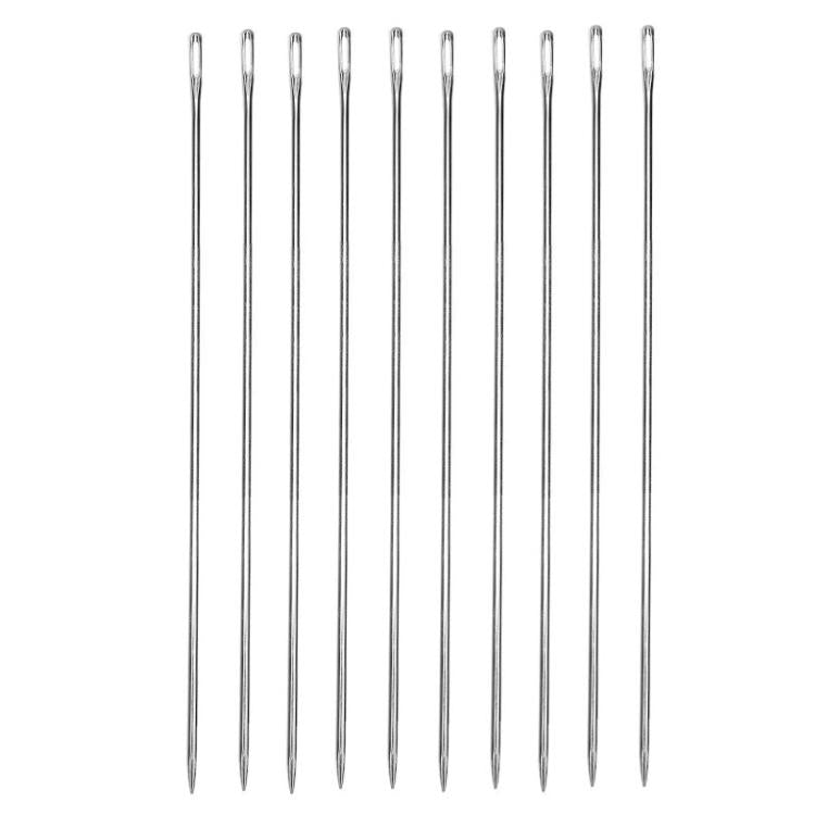 Set of quilt sewing needles, silver-tone, multiple needles lined up