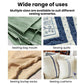 Sewing needle use shown on quilts, cushions, and burlap sacks