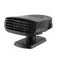 Black car heater fan on stand with side power switch