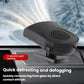 Black car heater fan with top perforated air inlet and side switch