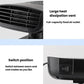 Black car heater fan with vent grille and warm/cool mode switch