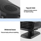 Black car heater fan with top air inlet and wide stable base