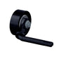 Car drive belt tensioner with black pulley, long black arm, and metal bolt