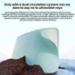 Car windshield sunshade curtain with light blue front panel and beige backing