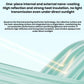 Car windshield sunshade curtain with nano-coated reflective surface on folded fabric