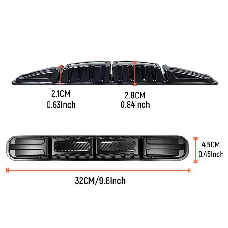 Black bumper protection strip size diagram: 320 cm, 2.1 cm and 4.5 cm height.