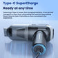 Handheld cordless vacuum cleaner with Type-C charging port and glowing charging ring
