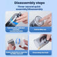 Cordless vacuum dust chamber and filter separated for quick disassembly