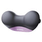 Gray-blue contoured neck support pillow with AUTOWOEL logo, soft curved edges