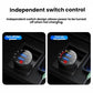 Black car USB charger with independent on-off switch control