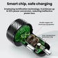 Black car cigarette lighter USB charger with visible internal circuit and indicator