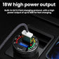 Black car USB charger with QC3.0 dual USB ports and LED status indicator