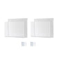 Wall-mounted clear acrylic magazine racks, double set with included screws