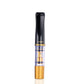 Cigarette filter holder with transparent sleeve and gold base, black top