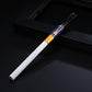 Cigarette filter holder with black mouthpiece and gold-toned filter, white tip