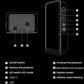Portable digital air pump with display screen, buttons, and inflation tube interface