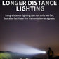 Compact flashlight emitting a wide beam for long-distance illumination