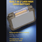 Rechargeable camping light with built-in 2400mAh 18650 battery compartment, tan case