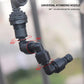 Universal atomizing nozzle with 360-degree rotating joints and connectors